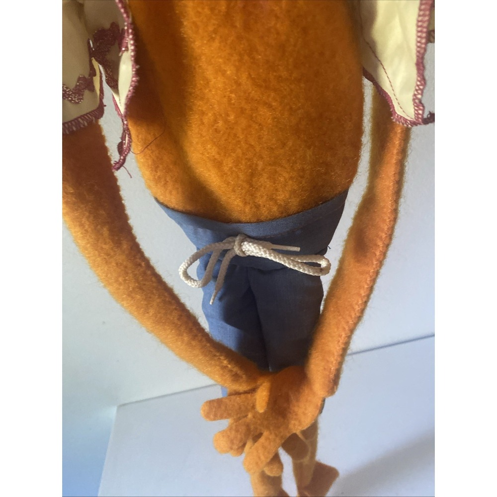 Fisher-Price Animal Muppet Puppet Doll Jim Henson 1970's? Vintage Orange Pink - Picture 4 of 14